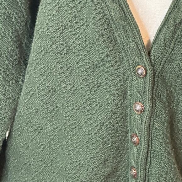 90s Gap Green textured cotton cardigan - Picture 3 of 5